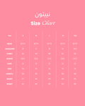 Nepton Size Chart - S M L XL XXL measurements for muhawar tailoring service