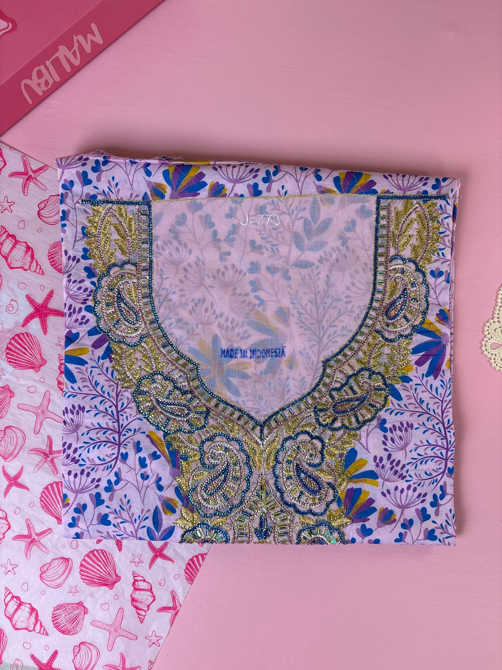Lavender Botanical Mukhawar – Premium Cotton