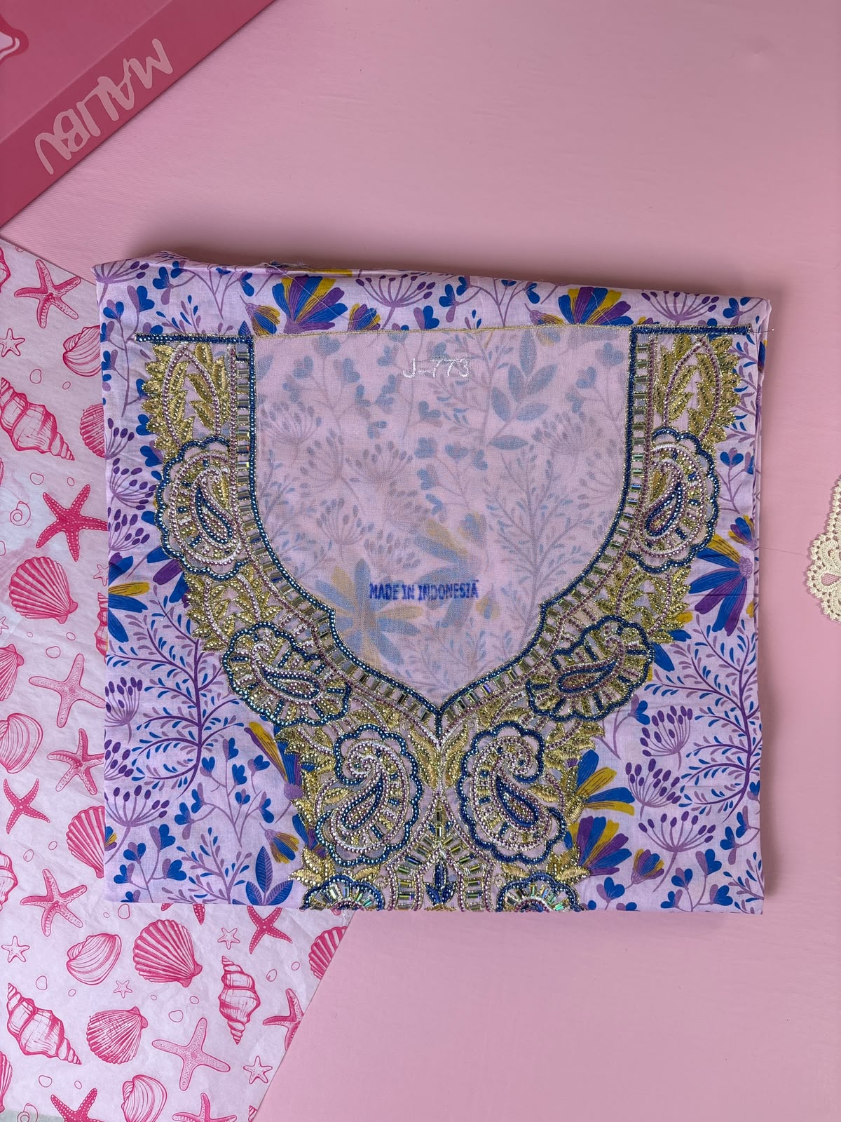 Lavender Botanical Mukhawar – Premium Cotton