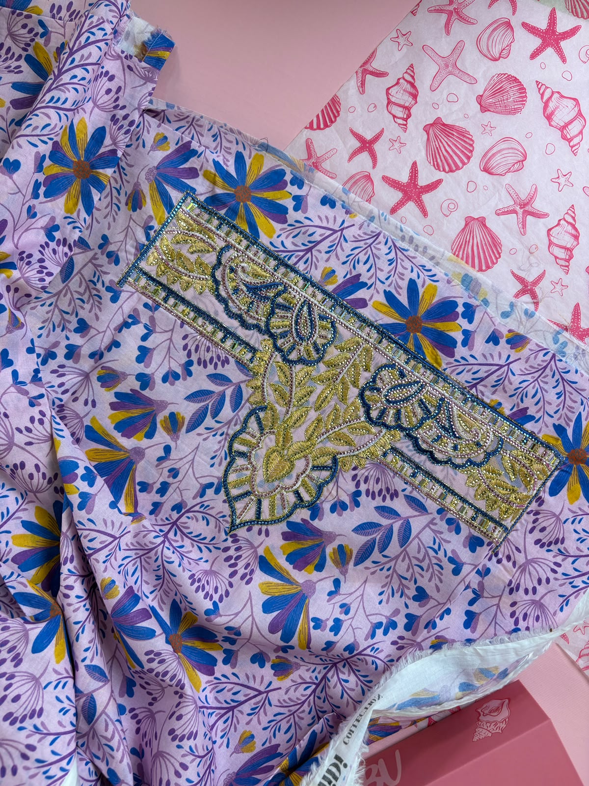 Lavender Botanical Mukhawar – Premium Cotton