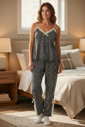 Floral Lace Cami Pajama Set – Women's Luxury Sleepwear