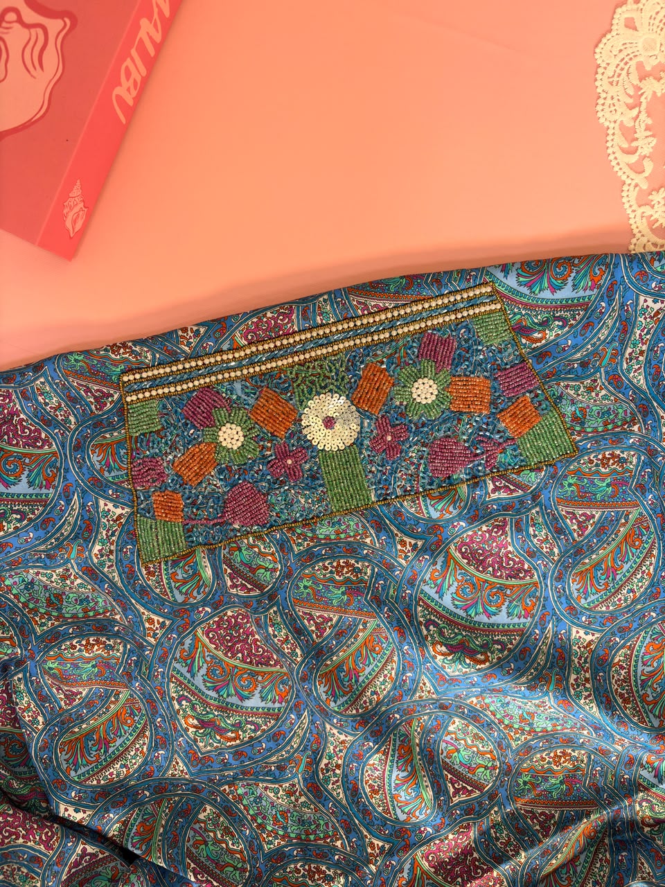 Mukhawar Arabic Blue - Cotton Paisley Print | مخور عربي أزرق قطن