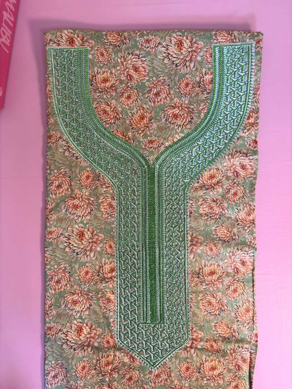 Mukhawar Arabic Sage Green - Cotton Floral | مخور عربي أخضر قطن