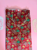 Mukhawar Arabic Burgundy - Silk Palm Tree Print | مخور عربي برغندي حرير