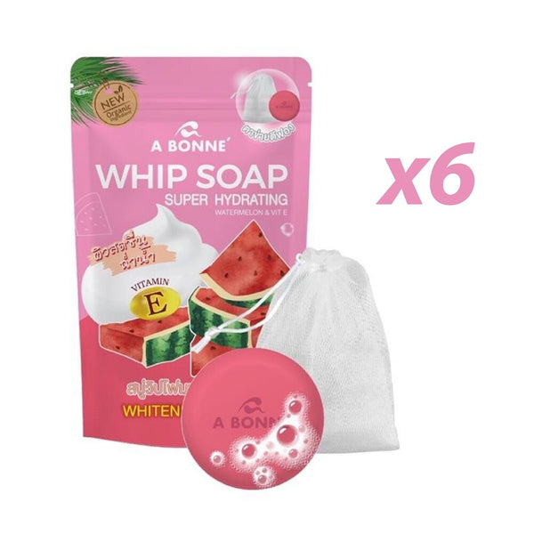 A Bonne Whip Soap Super Hydrating Watermelon & Vitamin E – Pack of 6